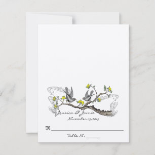 Cartes de table de mariage à marquer et plier soi-