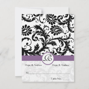 Cartes de table de mariage à plier et marquer soi-