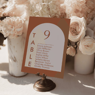 Cartes de Table de Mariage Boho Arch Plan de Table