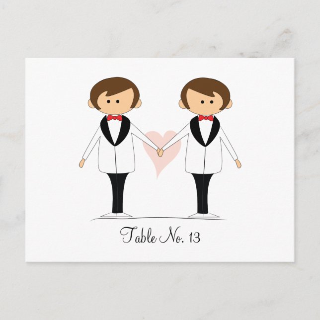 Cartes de table de Mariage de chambre et de salle  (Devant)