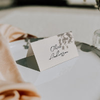 Cartes de table de mariage fantaisistes écrites à