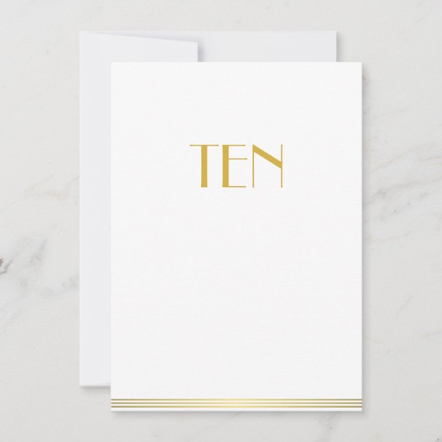 Cartes de Table de Mariage Gatsby le Magnifique Di (Devant)