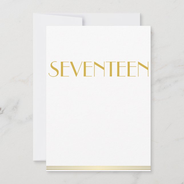 Cartes de table de mariage Gold Great Gatsby Dix-s (Devant)