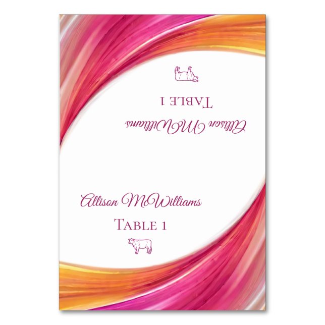 Cartes de table de mariage - Icône de viande - (Par défaut)