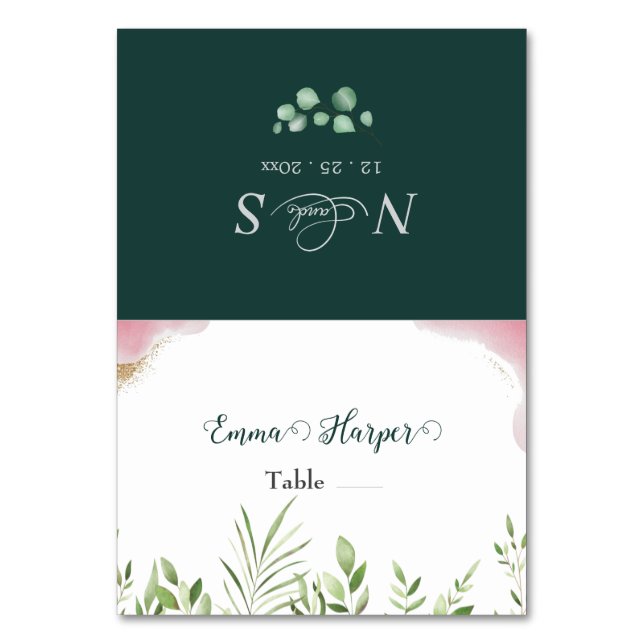 Cartes de Table de Mariage Imprimables de Feuillag (Par défaut)