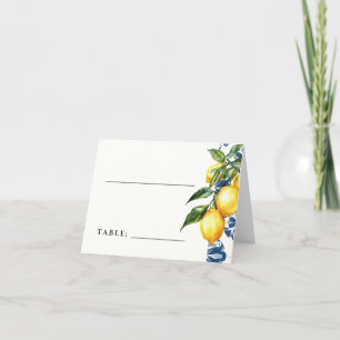 Cartes de Table de Mariage Italien Citron Positano