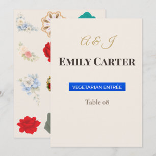 Cartes de Table de Mariage Luxueuses   Choix de Re