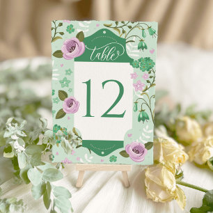 Cartes de Table de Mariage Plan de Siège Floral Ve