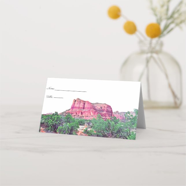 Cartes de table de Sedona Arizona (Devant)