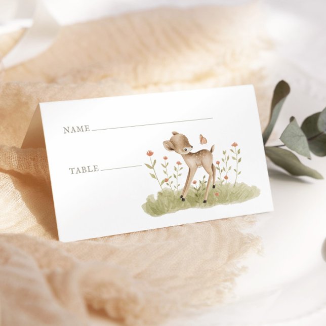 Cartes de table du Baby shower forestier (Créateur téléchargé)