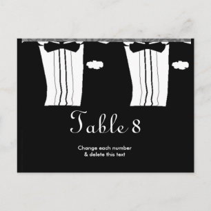 Cartes de table Gay Mariage Numéros Carte postale
