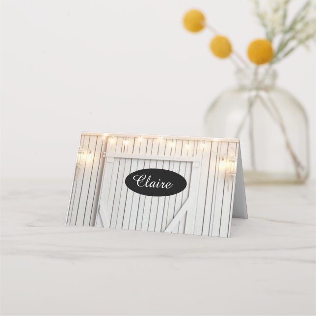 Cartes de table Lumières Ferme blanchie (Devant)