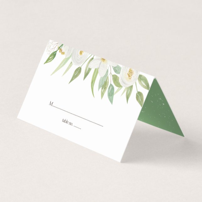 Cartes de table Mariage couleur blanche (Devant)