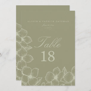 Cartes de table Mariage Floral Simplement
