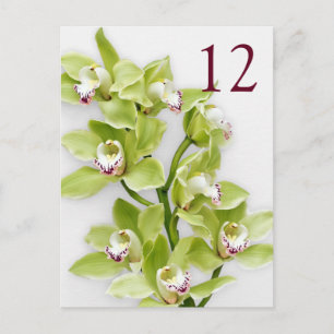 Cartes de table Mariage florales pour orchidées de