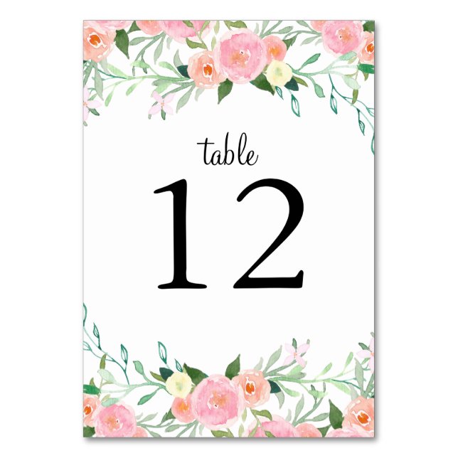 Cartes de table Mariage rose rose pâle (Par défaut)