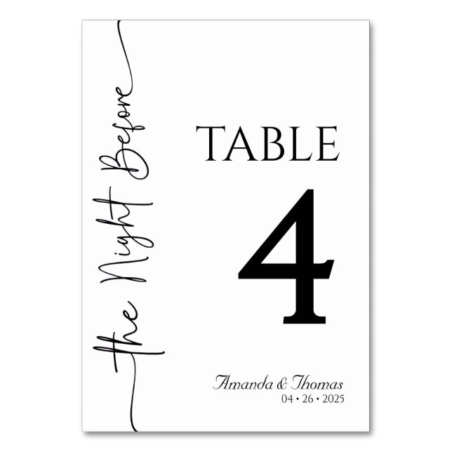 Cartes de table minimalistes modernes (Par défaut)
