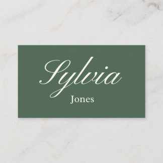 Cartes de table minimalistes vert olive pour maria