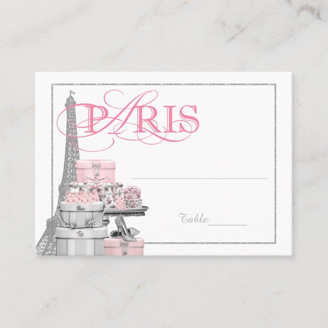 Cartes de table Paris Escort (Devant)