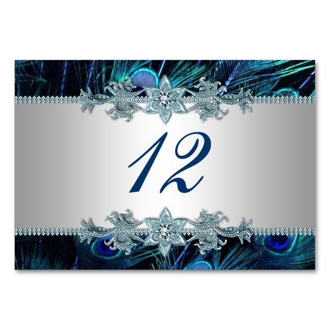 Cartes de table Peacock (Devant)