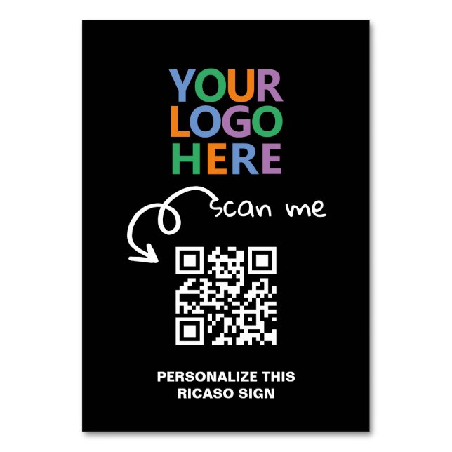 Cartes de table personnalisées avec texte de code  (Par défaut)
