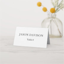 Cartes de table personnalisées pour mariage minima