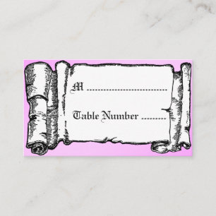 Cartes de table personnalisées Slipper de verre de