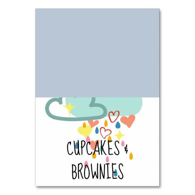 Cartes de table pour Baby Shower garçon Nuage de P (Par défaut)
