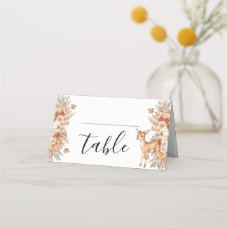 Cartes de table pour Baby Shower thème Cerf de la