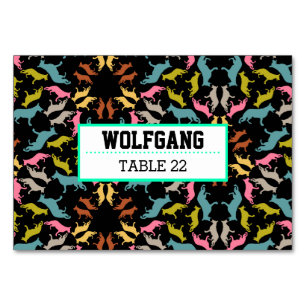 Cartes de table pour chien de berger
