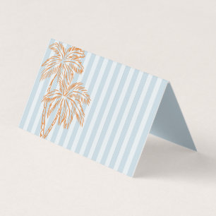Cartes de table pour fête sur la plage au pastel d
