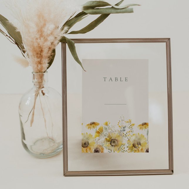 Cartes de table Rustique Mariage Floral (Créateur téléchargé)