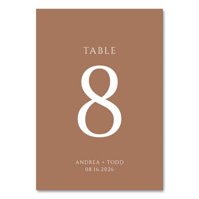 Cartes de table Rustique Mariage simple photo coul (Par défaut)