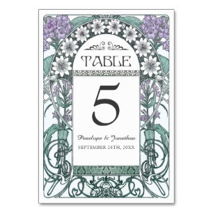 Cartes de Tableau de mariage de Nouveau d'art