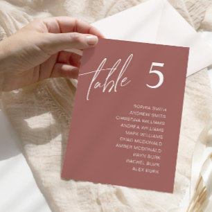 Cartes de tableau de Mariage en terre cuite