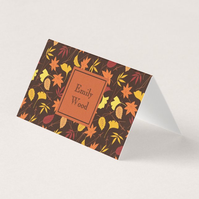 Cartes de tableau personnalisées Feuilles de autom (Front)