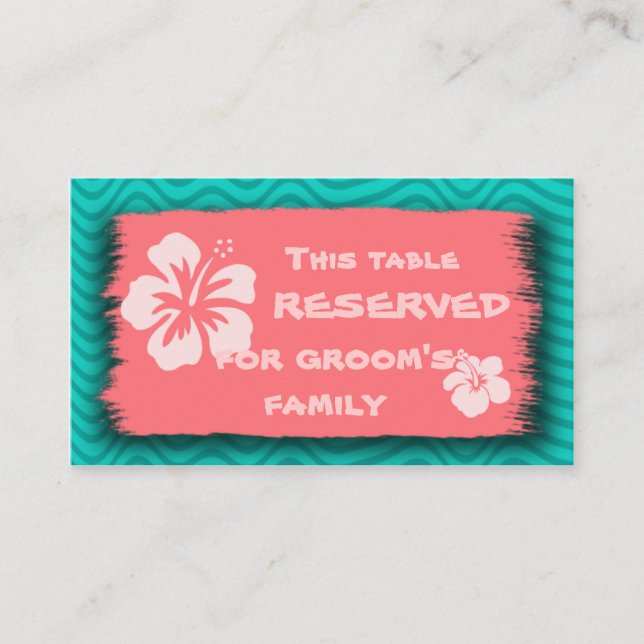 Cartes de tailles d'entreprise à thème tropical (Devant)