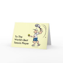 Cartes de tennis amusantes pour hommes et garçons