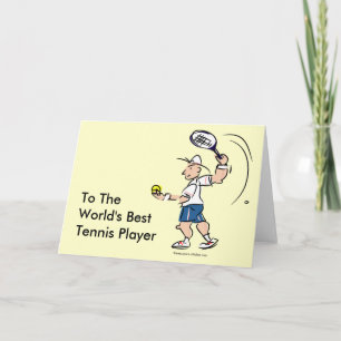 Cartes de tennis amusantes pour hommes et garçons