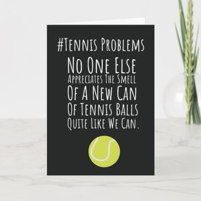 Cartes de Tennis Drôles Pour Ami de Terrain de Ten (Devant)