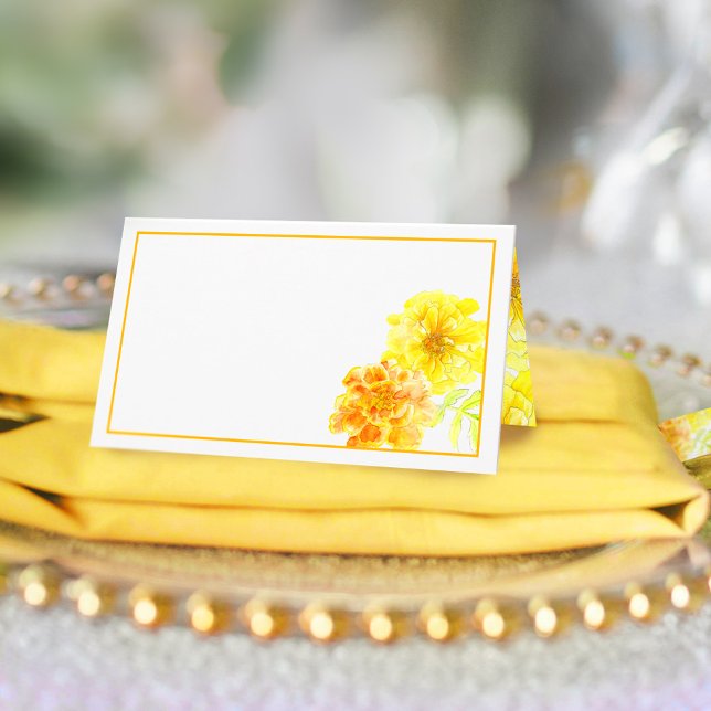 Cartes de tente du mariage marigold jaune (Créateur téléchargé)