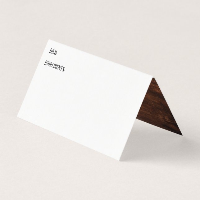 Cartes de tente en bois Brown foncé (Devant)
