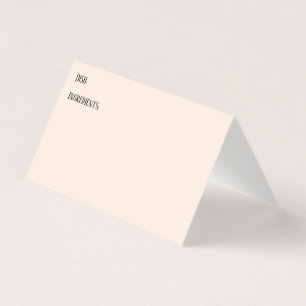 Cartes de tente Plat Potluck Crème Simple