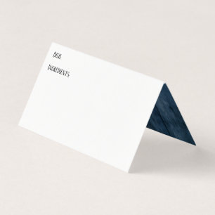 Cartes de tentes en bois bleu foncé