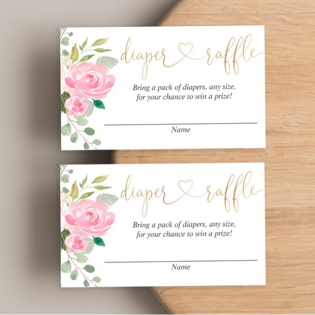 Cartes de tirage au sort de couche florales rose e (Créateur téléchargé)