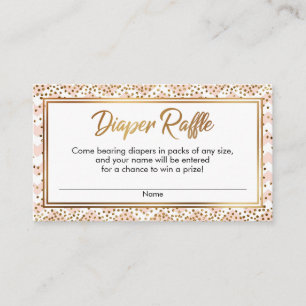 Cartes de tirage au sort de couches 'Blush & White