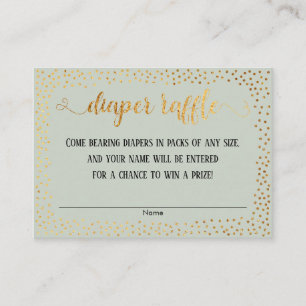 Cartes de tirage au sort pour couches avec confett