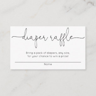 Cartes de tirage au sort pour couches Baby showers