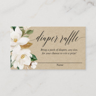 Cartes de tombola à baby shower floral rustique