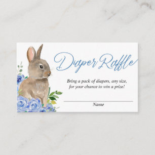 Cartes de tombola à fleurs bleues de Pâques